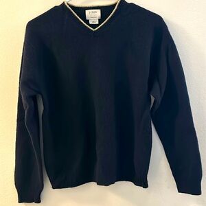 J.Crew vintage lambswool pull over sweater navy blue size kids medium